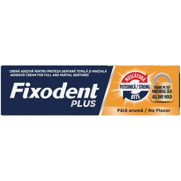 fixodent plus κόλλα για τεχνητές οδοντοστοιχίες χωρίς άρωμα με ισχυρό κράτημα όλη μέρα